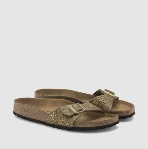👡Birkemstock Papillio Madrid Leather Gold Cork Sandals Size 40